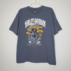 Harley Davidson Bravado Gray The Baddest Of Them All Skull 1903 Graphic T-Shirt